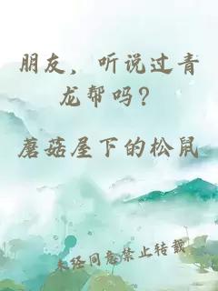 朋友，听说过青龙帮吗？