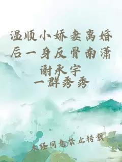 温顺小娇妻离婚后一身反骨南潇谢承宇
