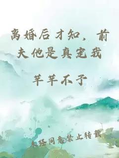 离婚后才知，前夫他是真宠我