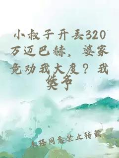 小叔子开丢320万迈巴赫，婆家竟劝我大度？我笑了