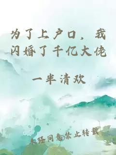 为了上户口，我闪婚了千亿大佬