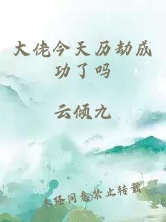 大佬今天历劫成功了吗