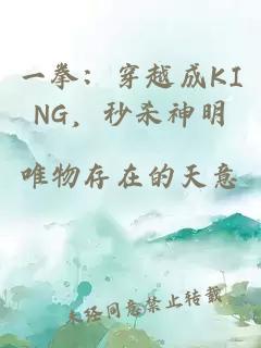 一拳：穿越成KING，秒杀神明