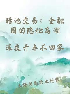 暗池交易：金融圈的隐秘高潮