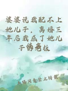 婆婆说我配不上她儿子，离婚三年后我成了她儿子的老板
