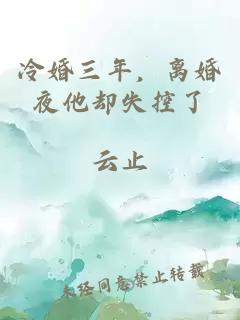 冷婚三年，离婚夜他却失控了