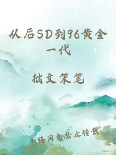 从后SD到96黄金一代