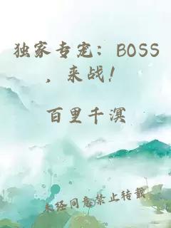 独家专宠:BOSS,来战!