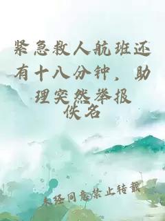 紧急救人航班还有十八分钟，助理突然举报